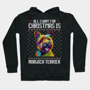 All I Want for Christmas is Norwich Terrier - Christmas Gift for Dog Lover Hoodie